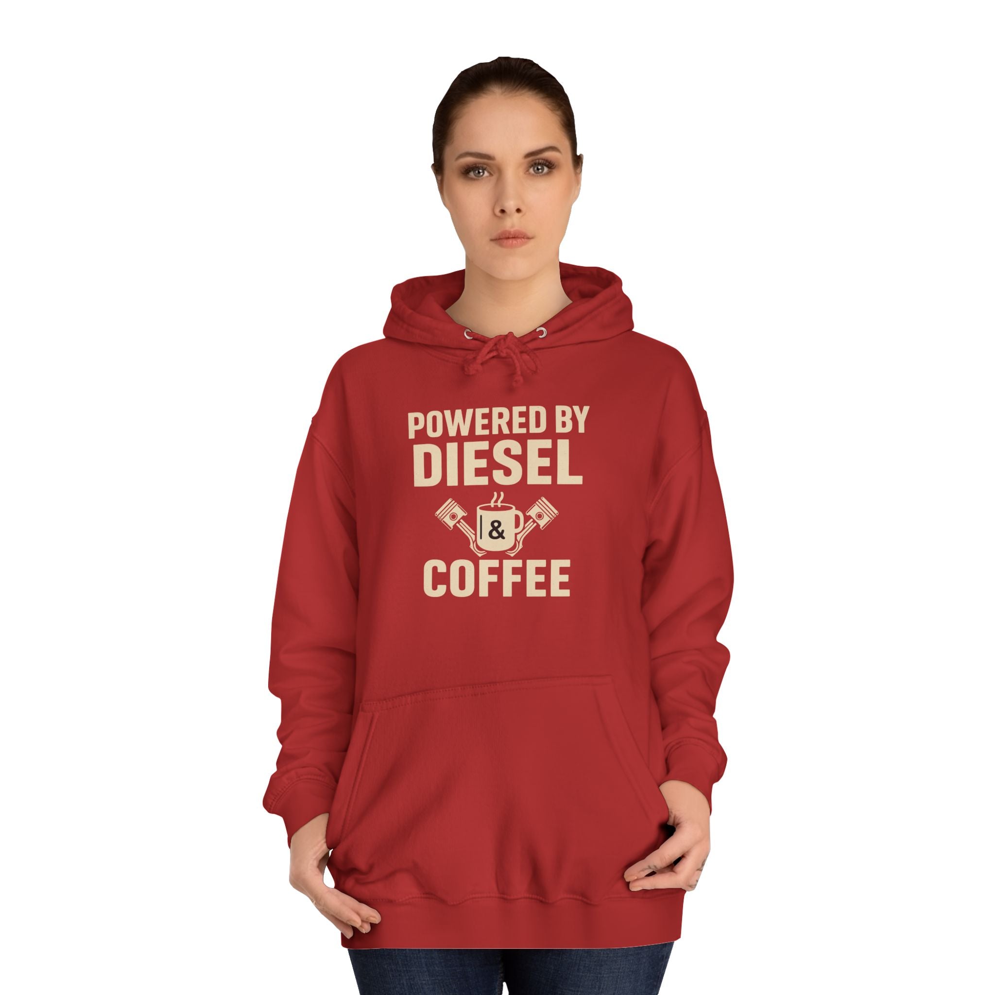Hoodie — "Powered by Diesel & Coffee" (EU)
