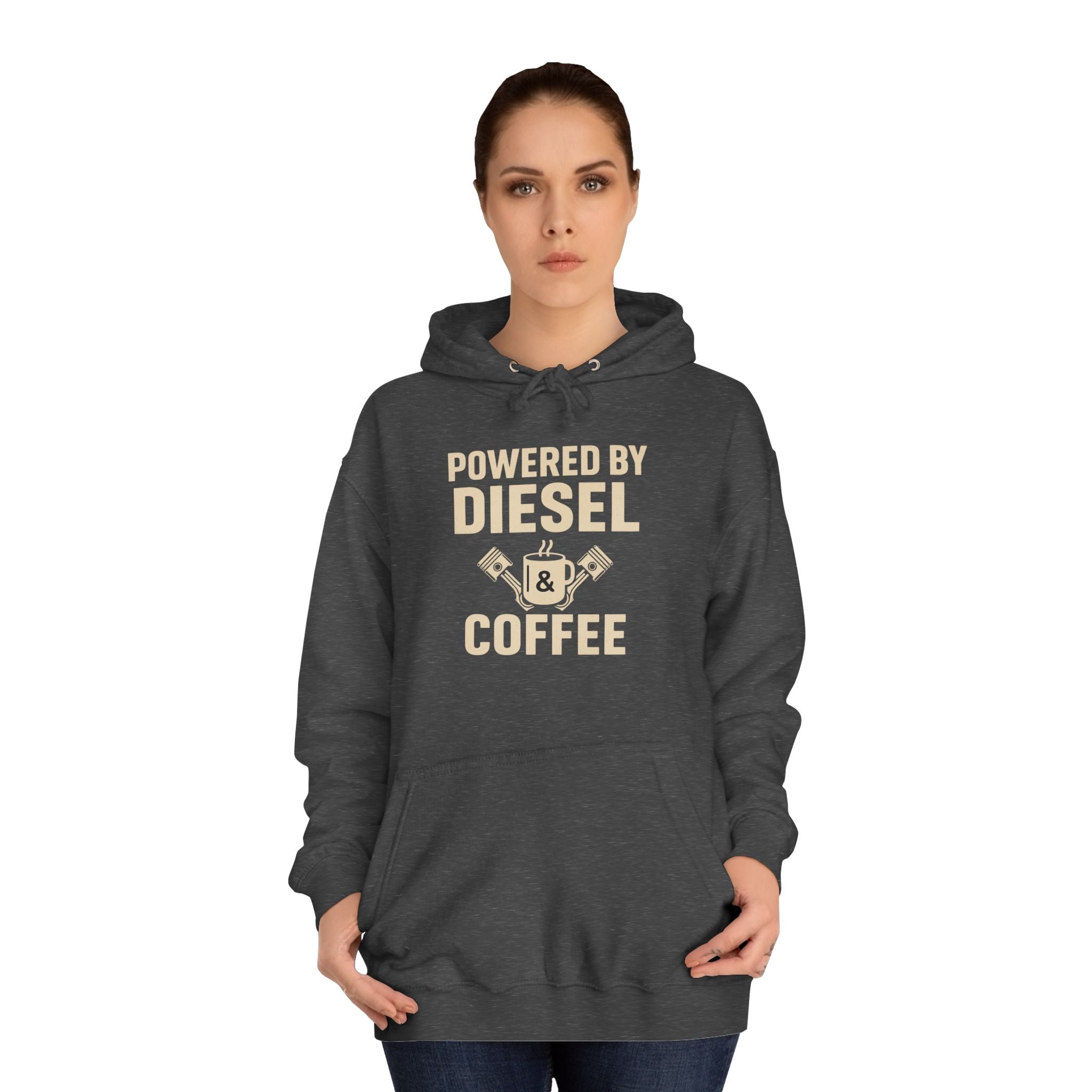Hoodie — "Powered by Diesel & Coffee" (EU)