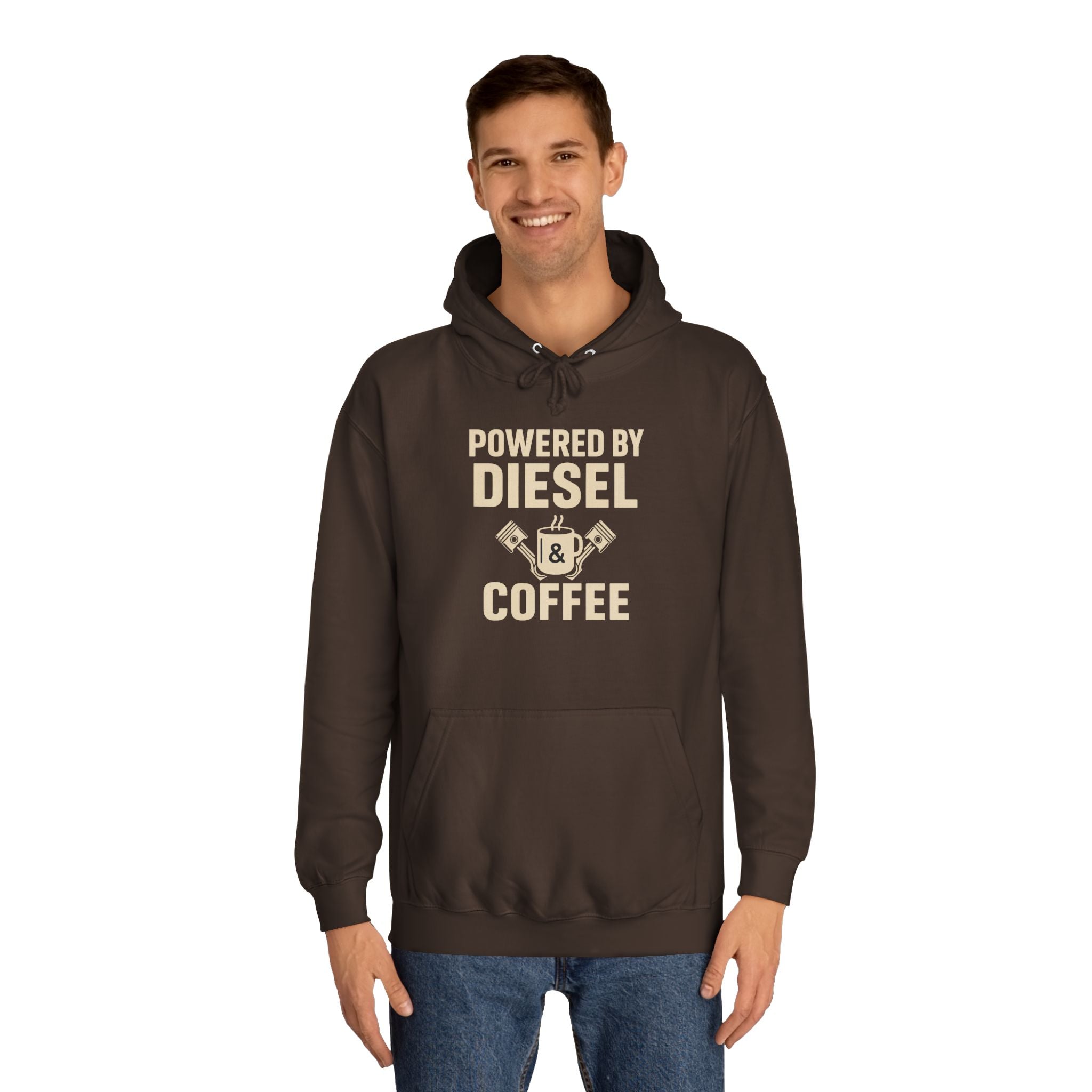 Hoodie — "Powered by Diesel & Coffee" (EU)