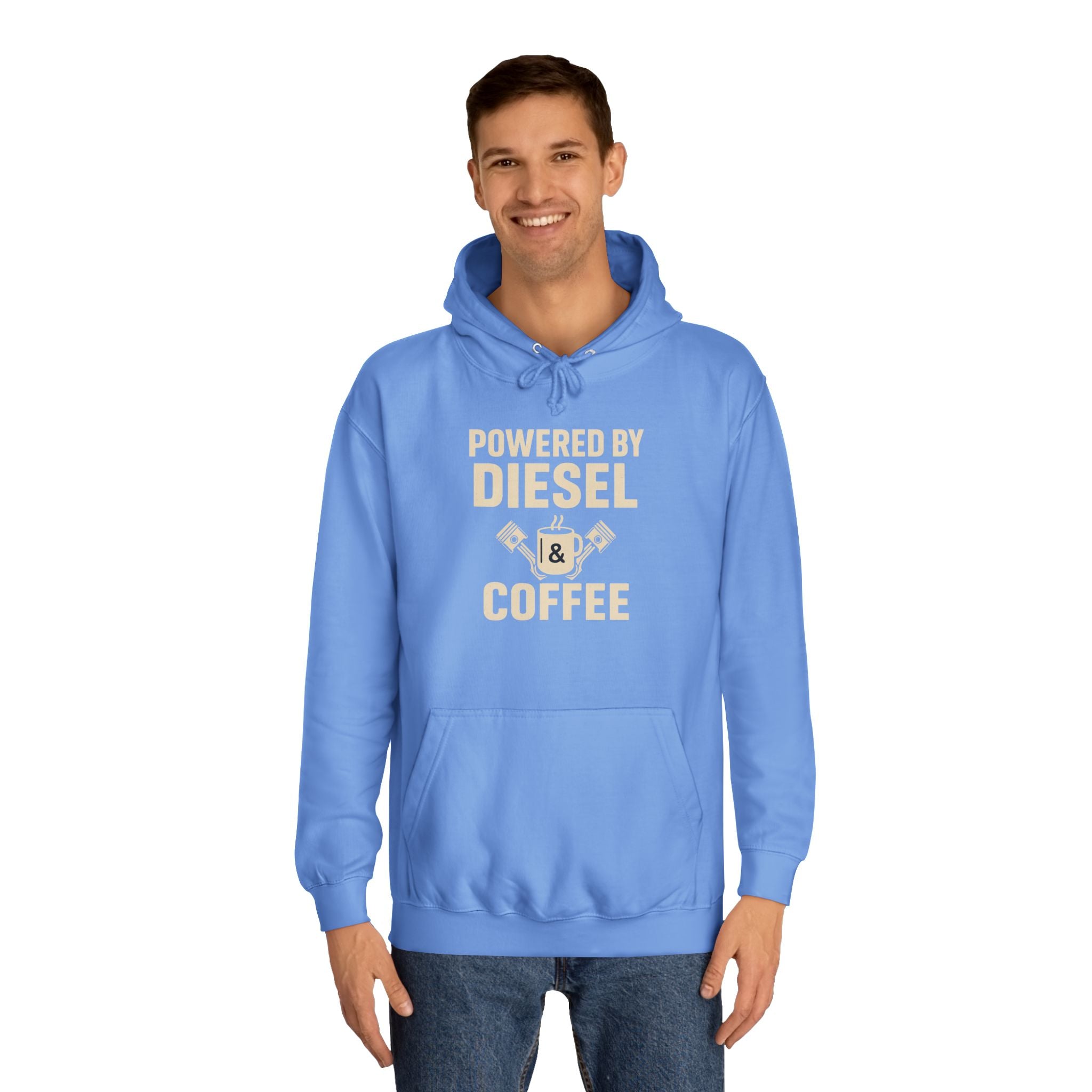 Hoodie — "Powered by Diesel & Coffee" (EU)