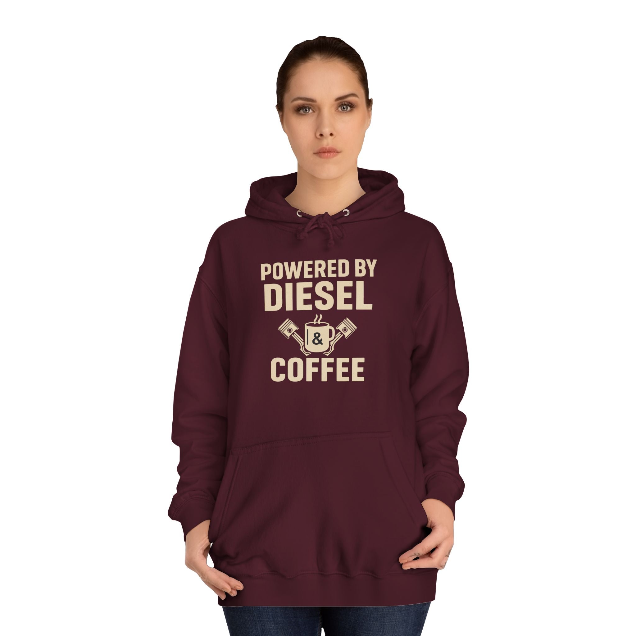 Hoodie — "Powered by Diesel & Coffee" (EU)