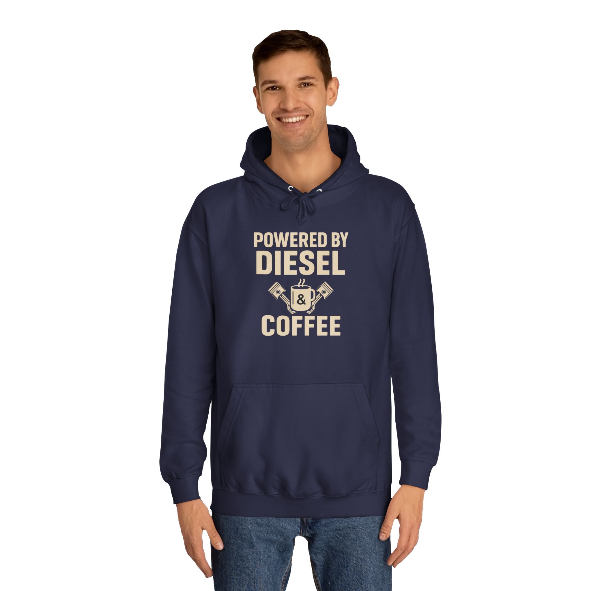 Hoodie — "Powered by Diesel & Coffee" (EU)