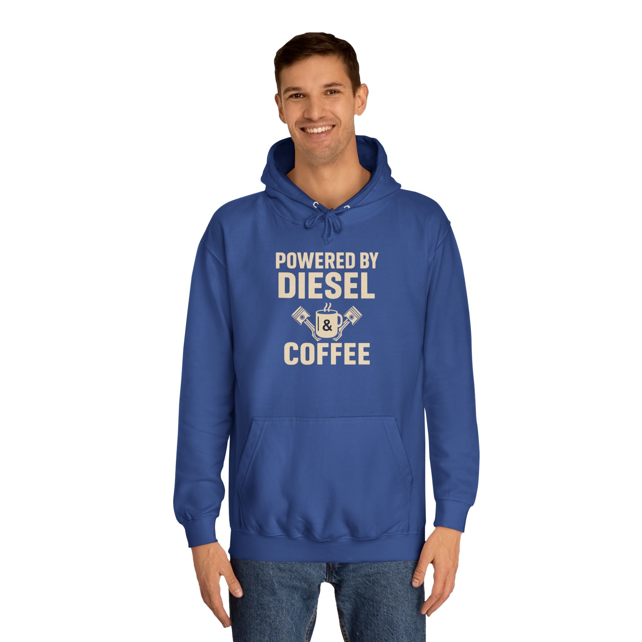 Hoodie — "Powered by Diesel & Coffee" (EU)