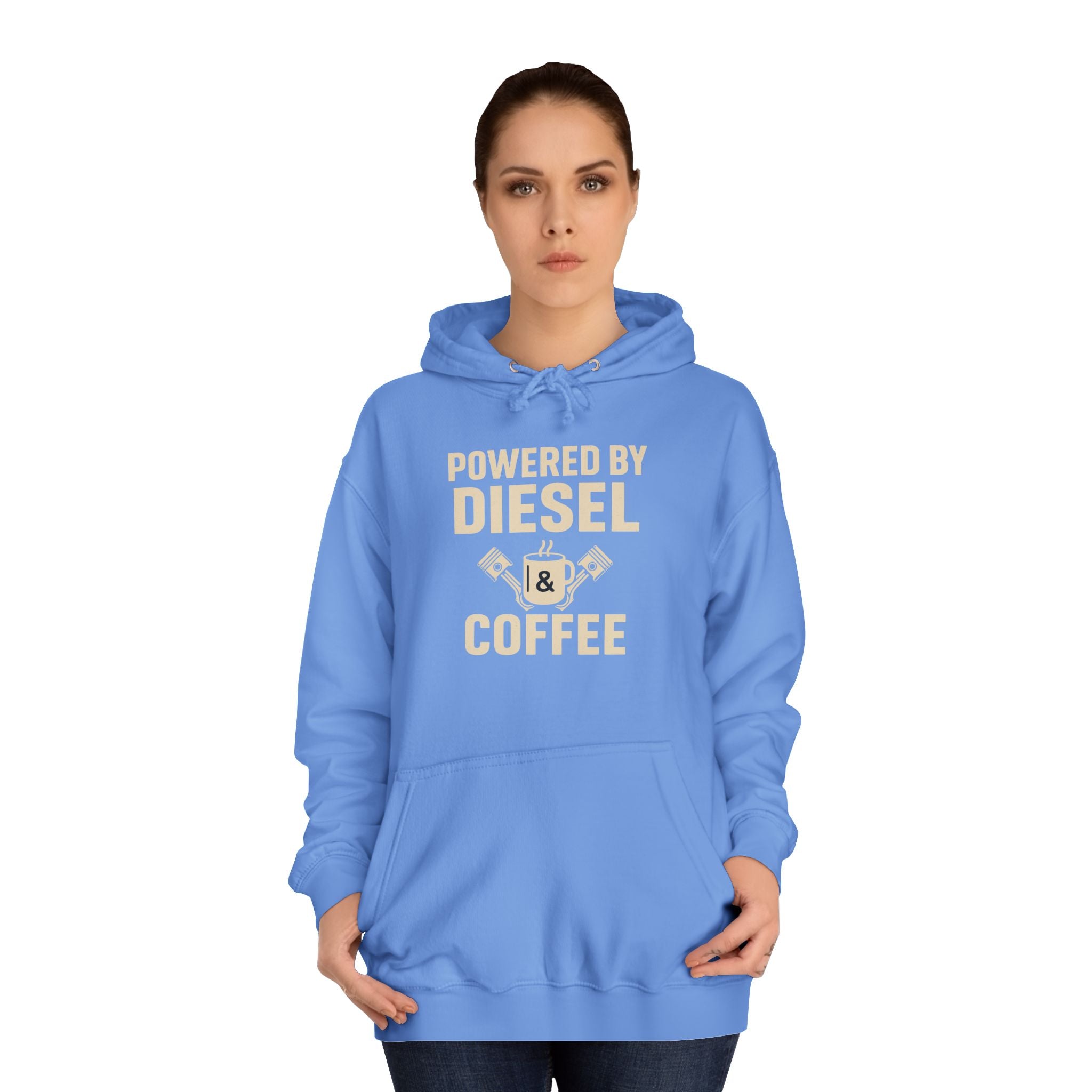 Hoodie — "Powered by Diesel & Coffee" (EU)