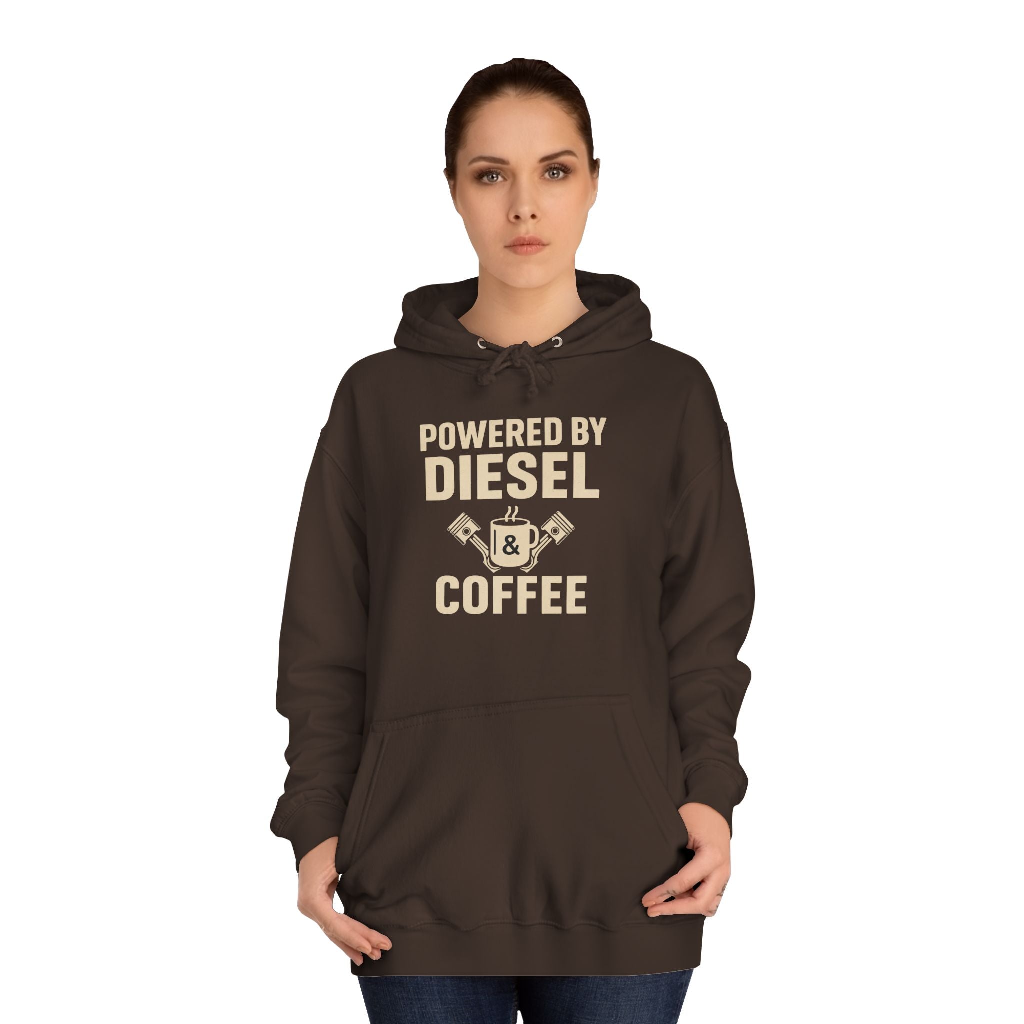 Hoodie — "Powered by Diesel & Coffee" (EU)