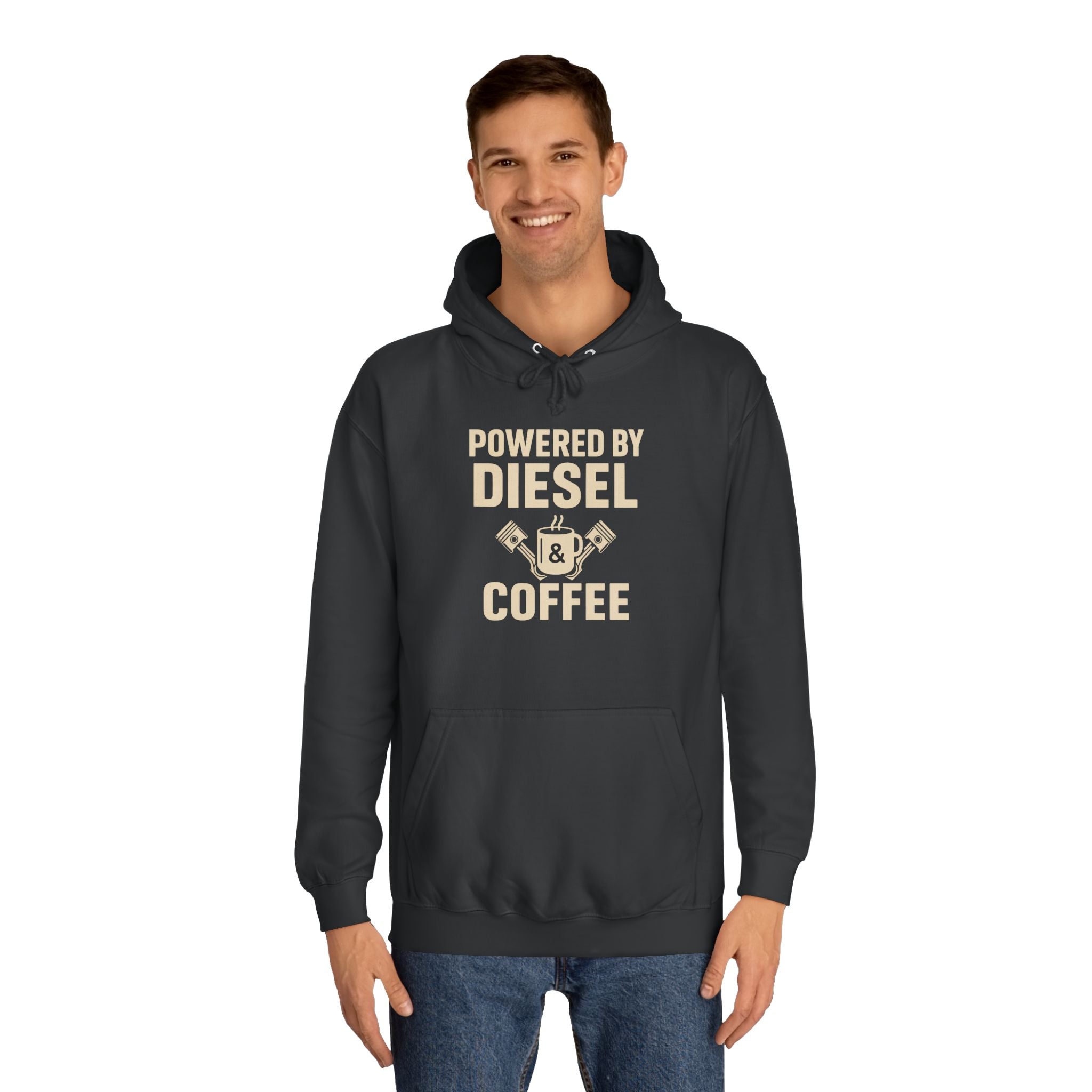 Hoodie — "Powered by Diesel & Coffee" (EU)