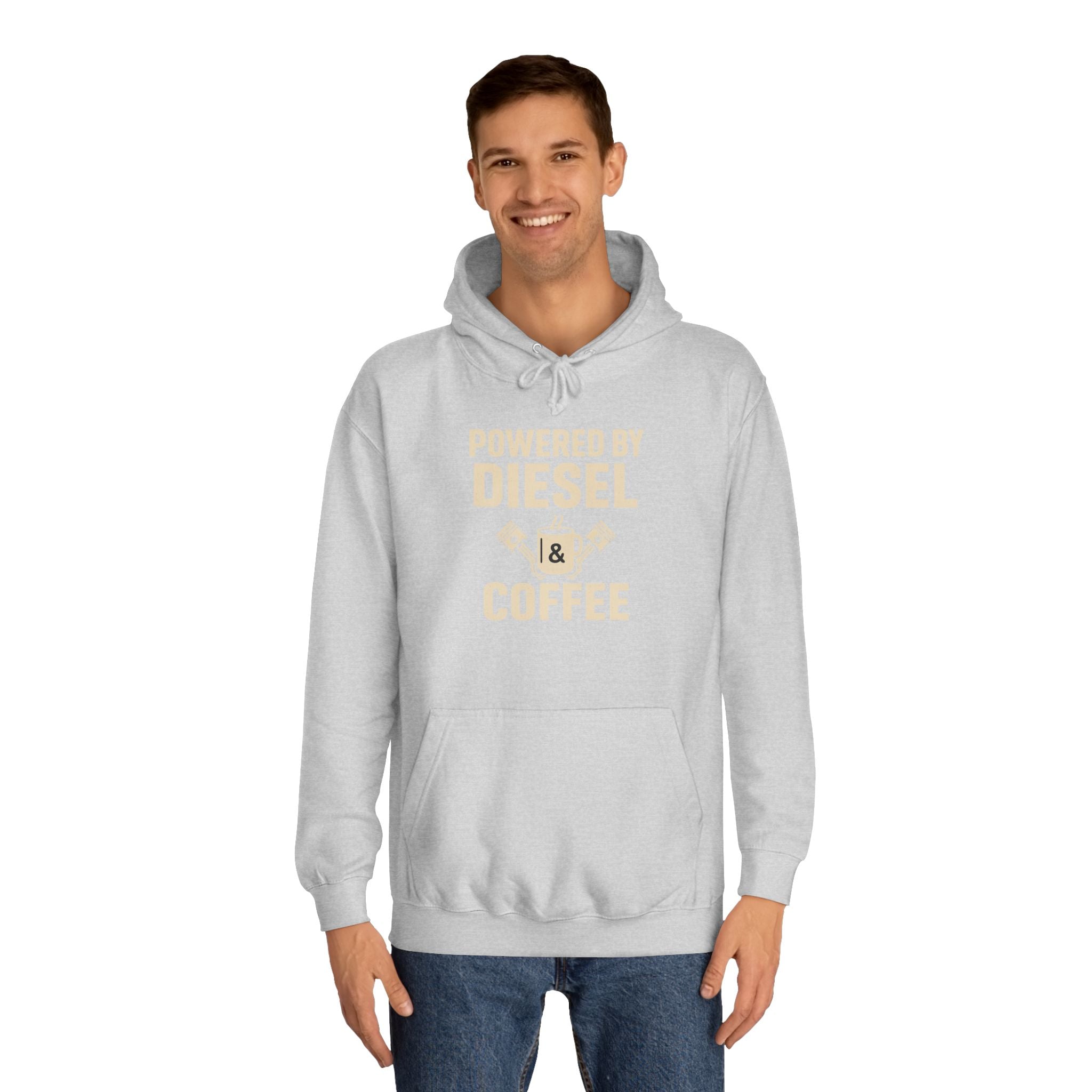 Hoodie — "Powered by Diesel & Coffee" (EU)