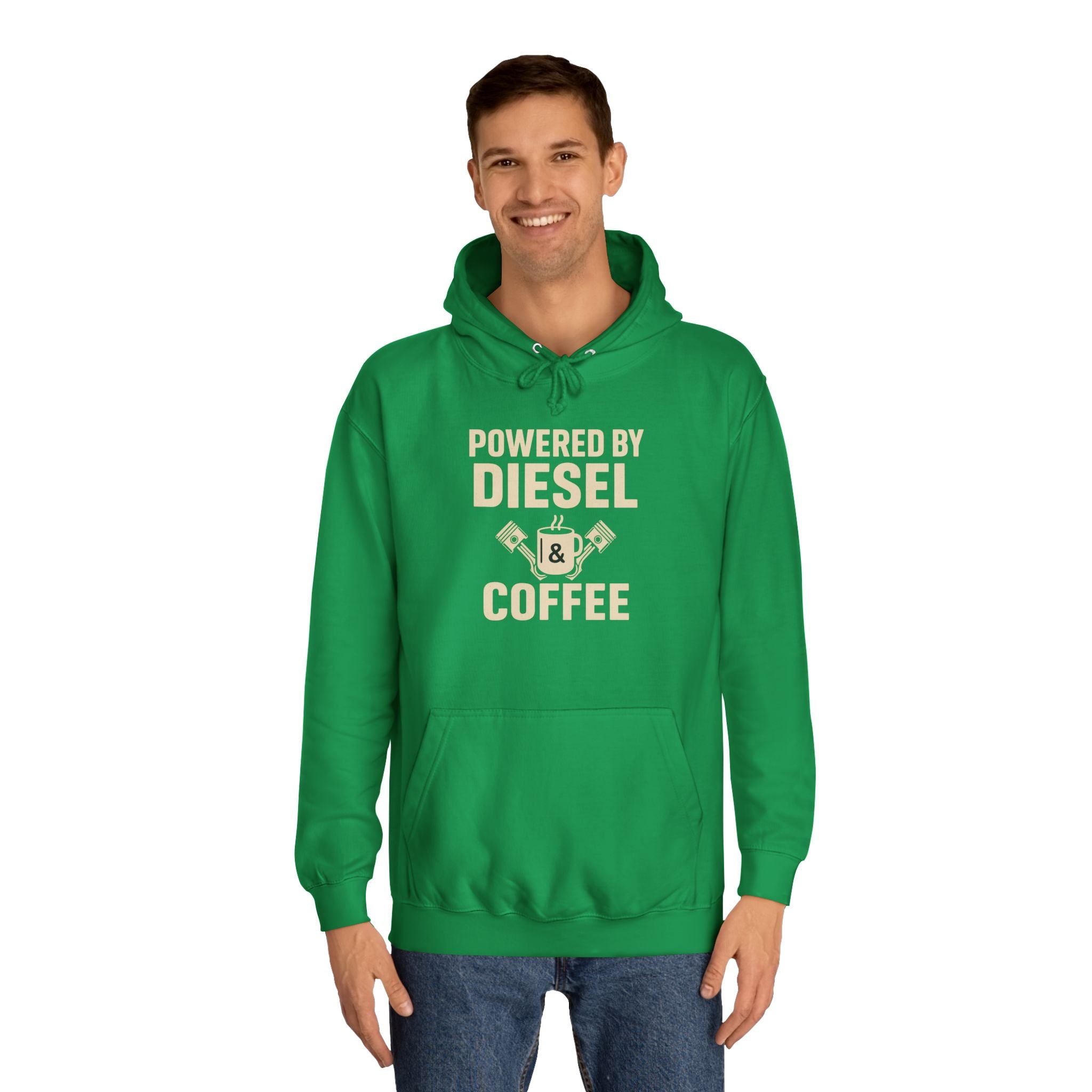 Hoodie — "Powered by Diesel & Coffee" (EU)