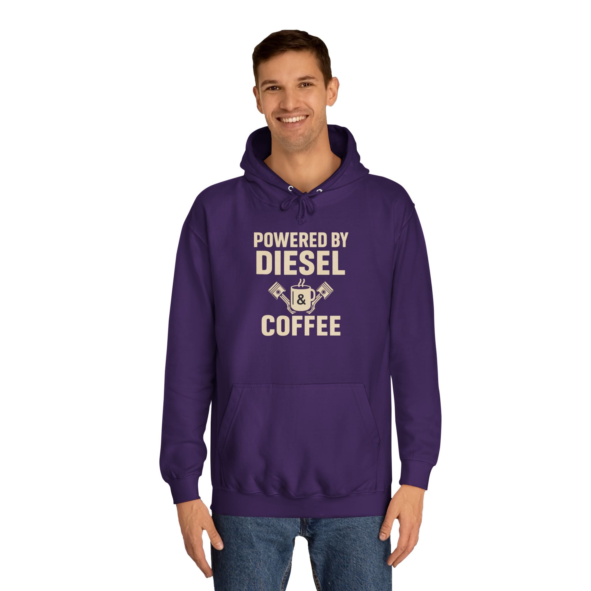 Hoodie — "Powered by Diesel & Coffee" (EU)