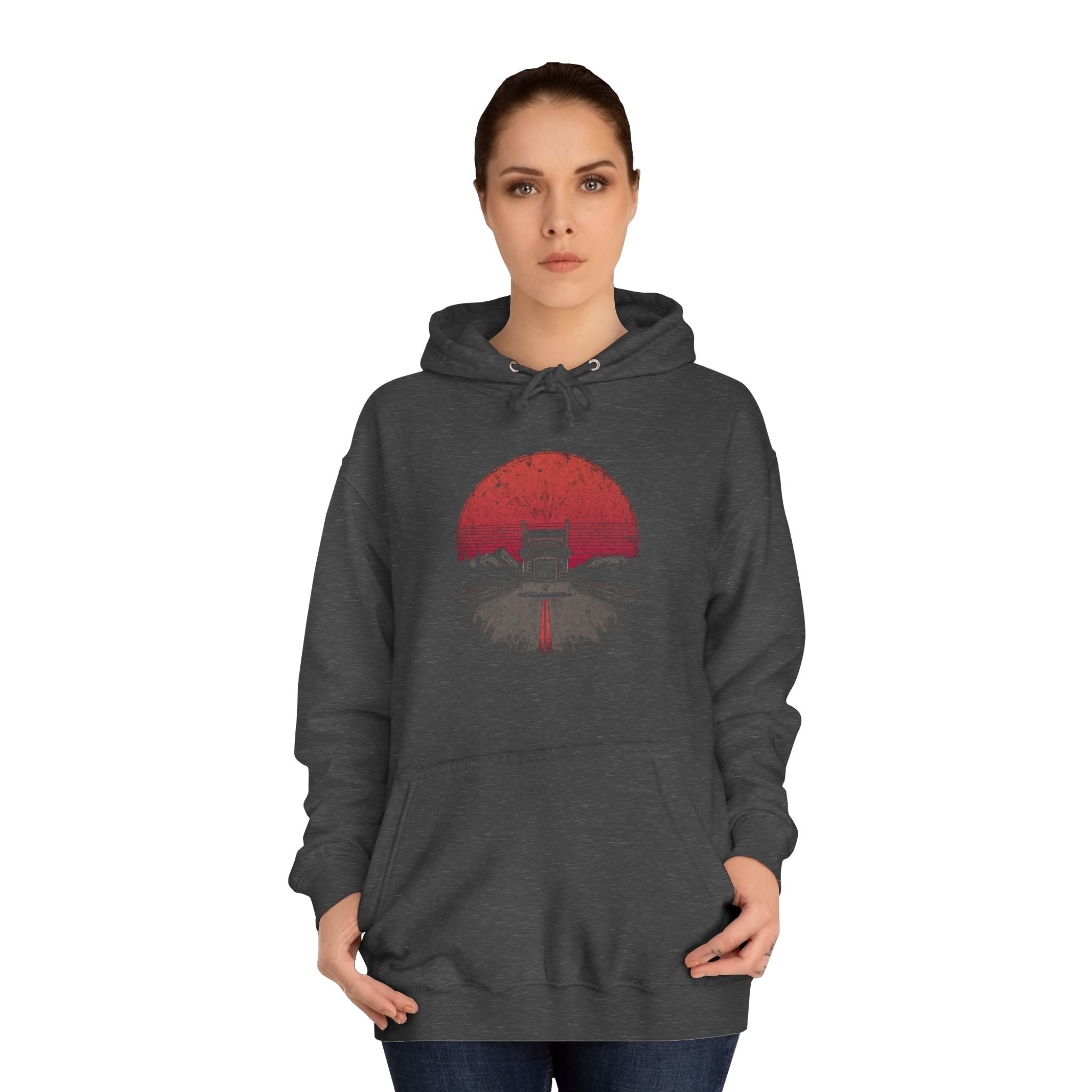 (EU) Hoodie — Vintage Sunset Truck