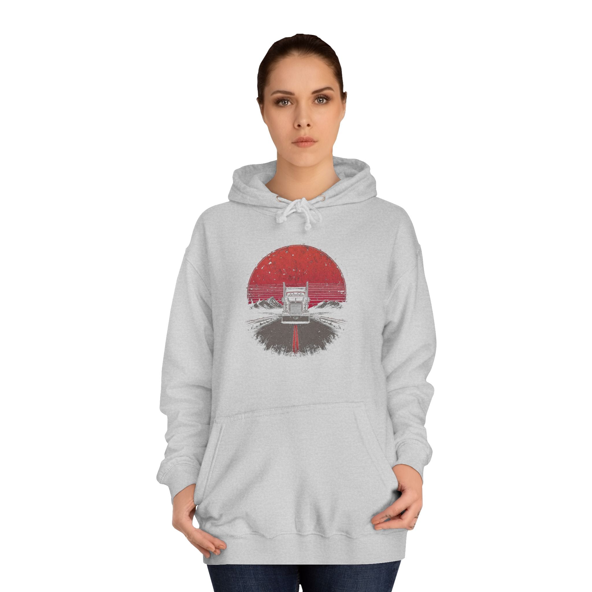 (EU) Hoodie — Vintage Sunset Truck