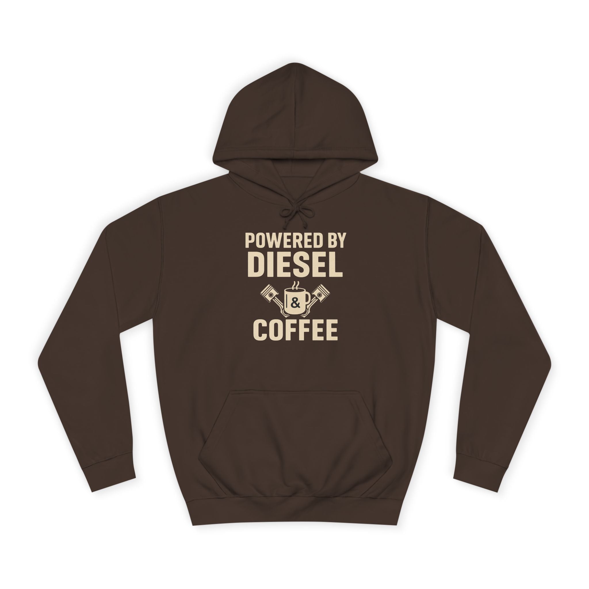 Hoodie — "Powered by Diesel & Coffee" (EU)