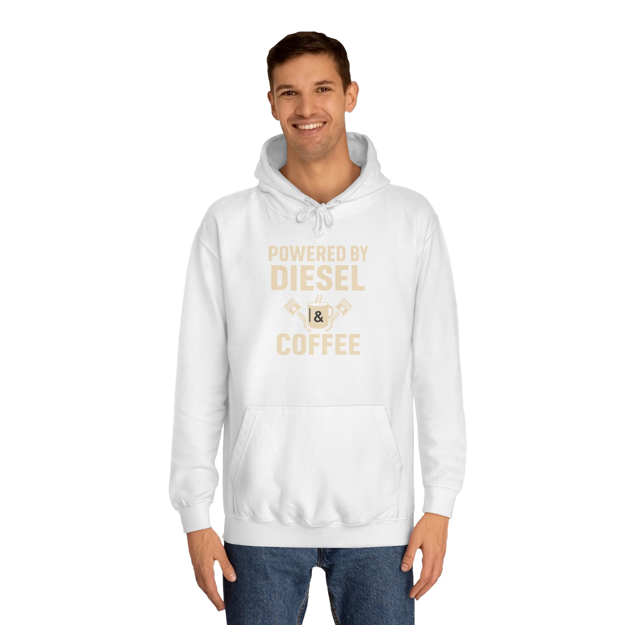 Hoodie — "Powered by Diesel & Coffee" (EU)