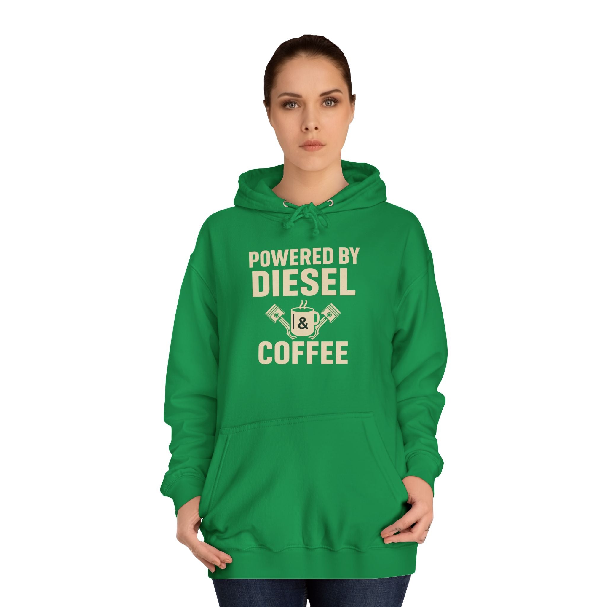 Hoodie — "Powered by Diesel & Coffee" (EU)