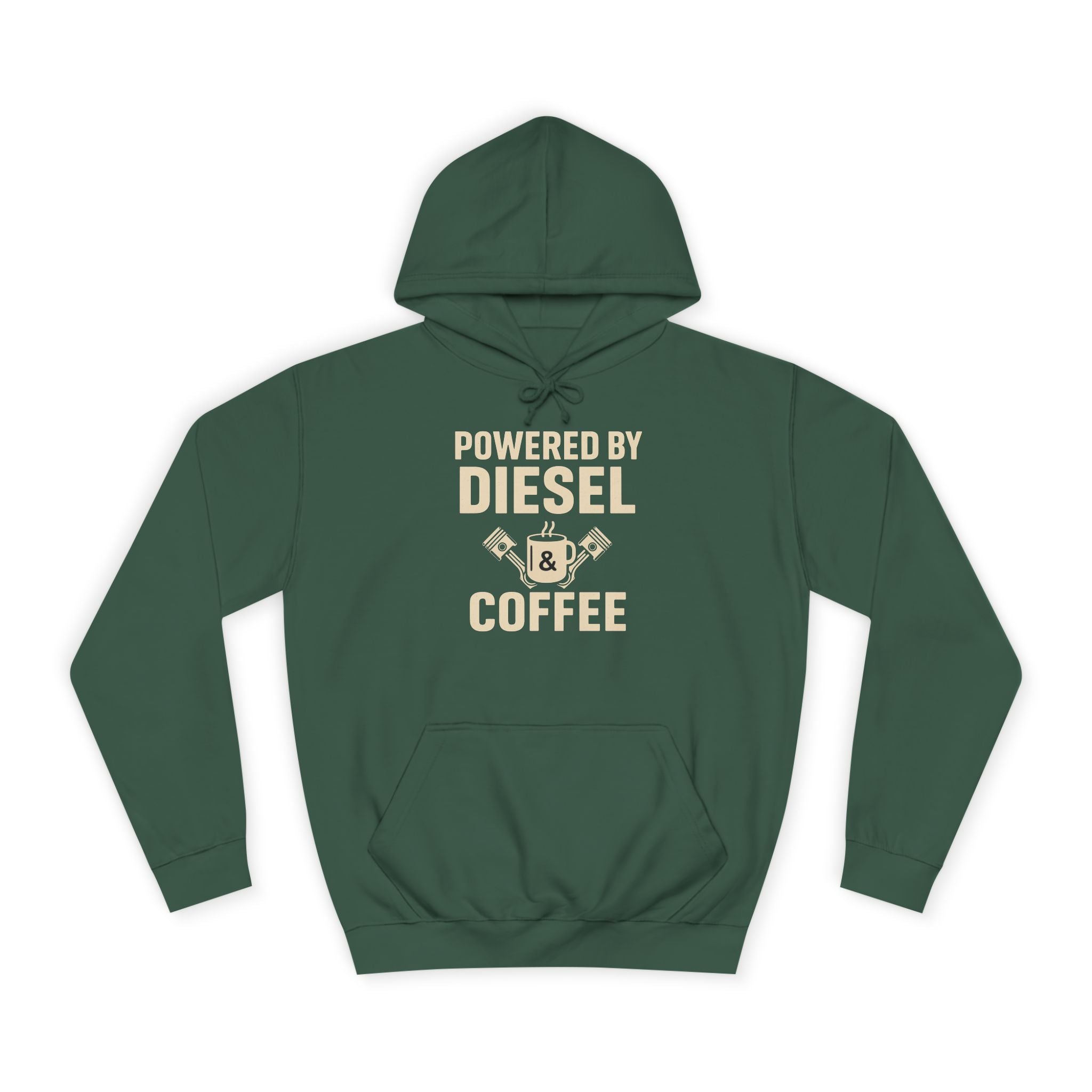 Hoodie — "Powered by Diesel & Coffee" (EU)