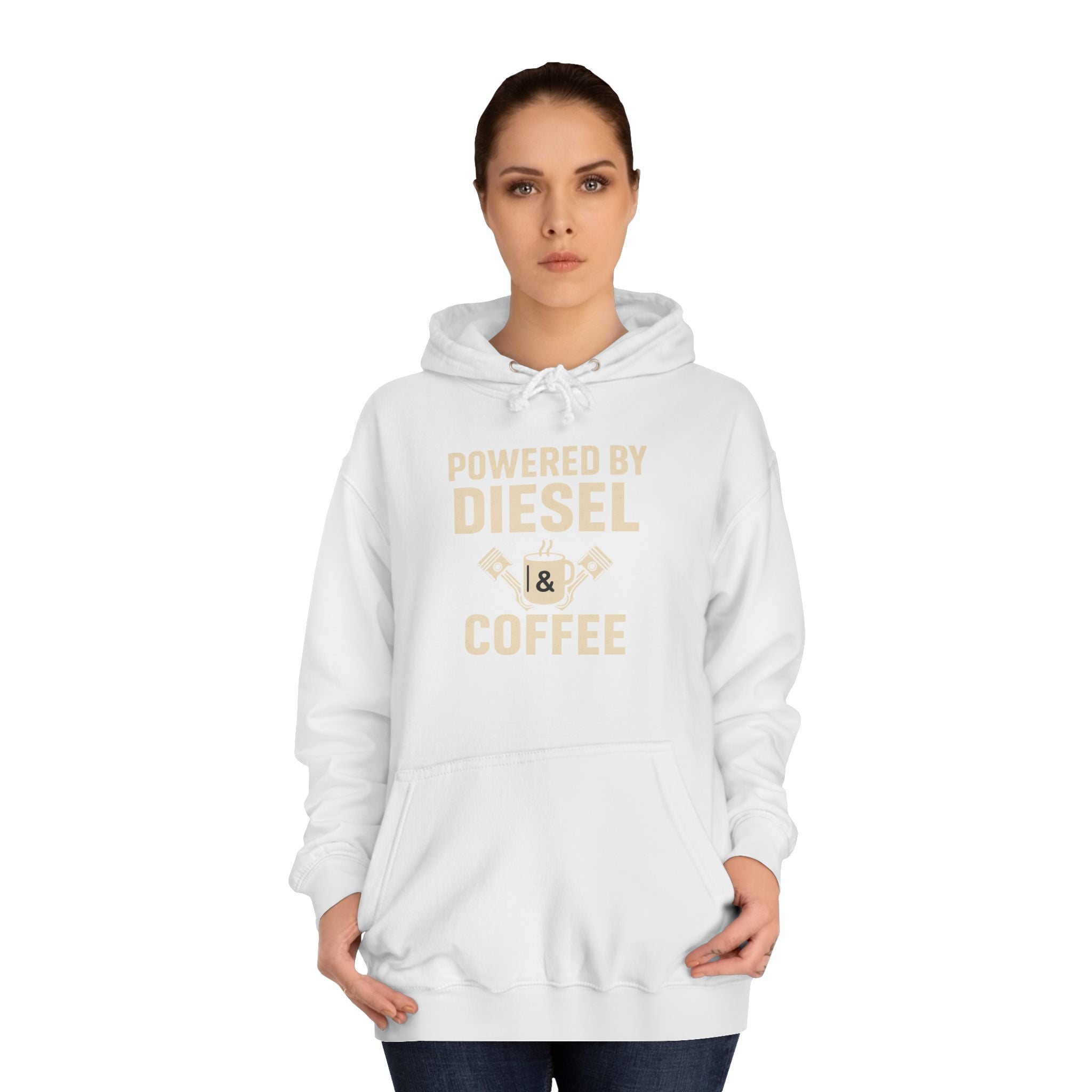 Hoodie — "Powered by Diesel & Coffee" (EU)