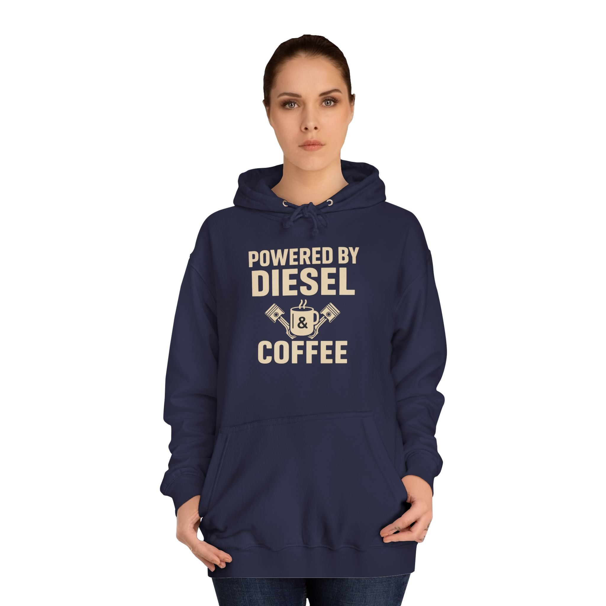 Hoodie — "Powered by Diesel & Coffee" (EU)