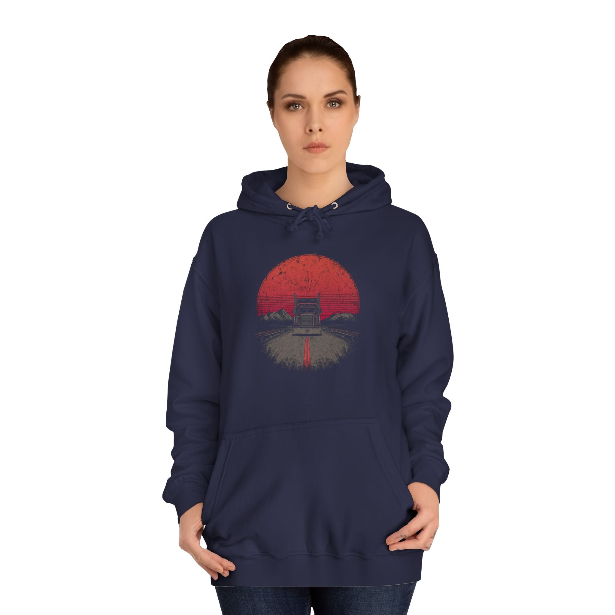 (EU) Hoodie — Vintage Sunset Truck