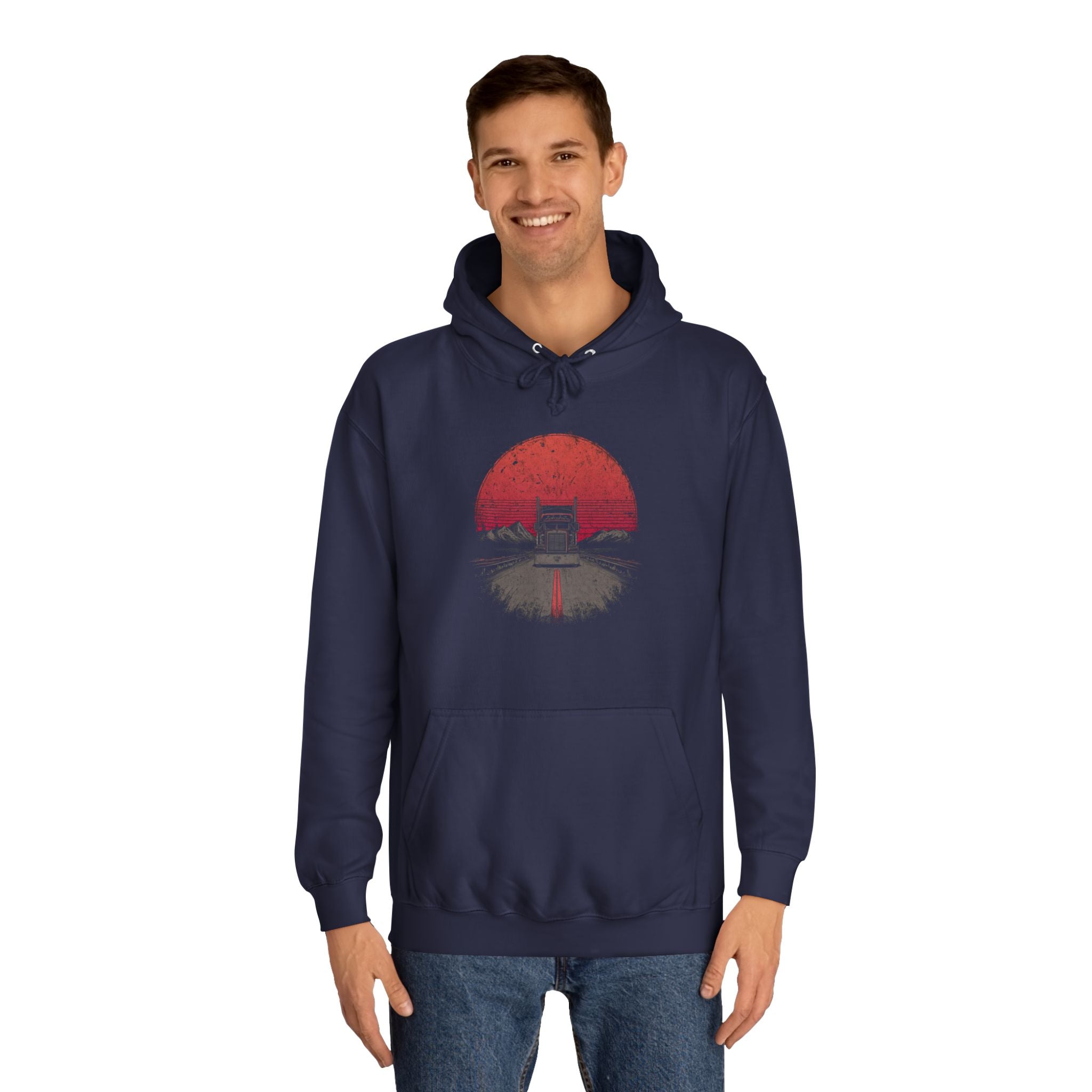 (EU) Hoodie — Vintage Sunset Truck