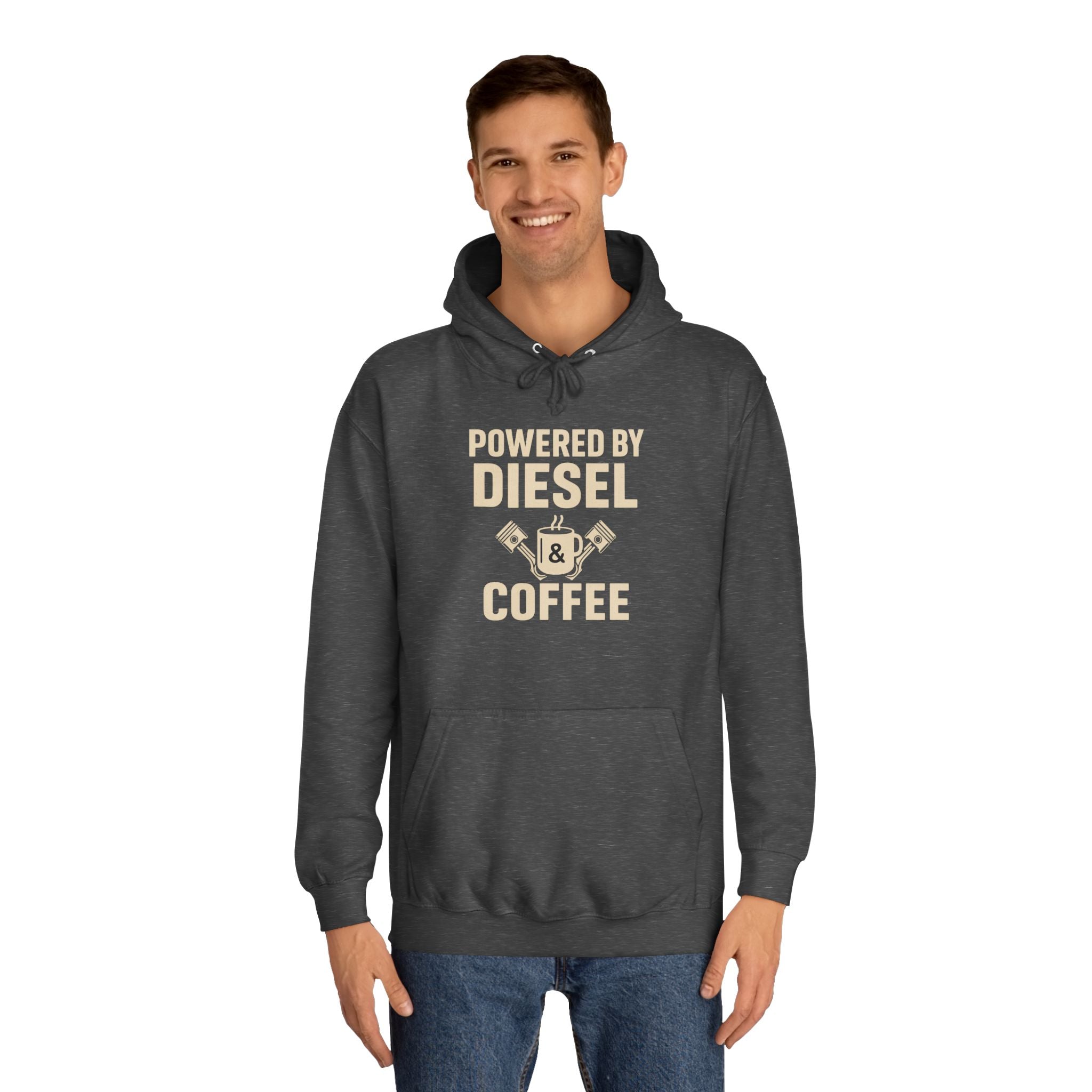 Hoodie — "Powered by Diesel & Coffee" (EU)