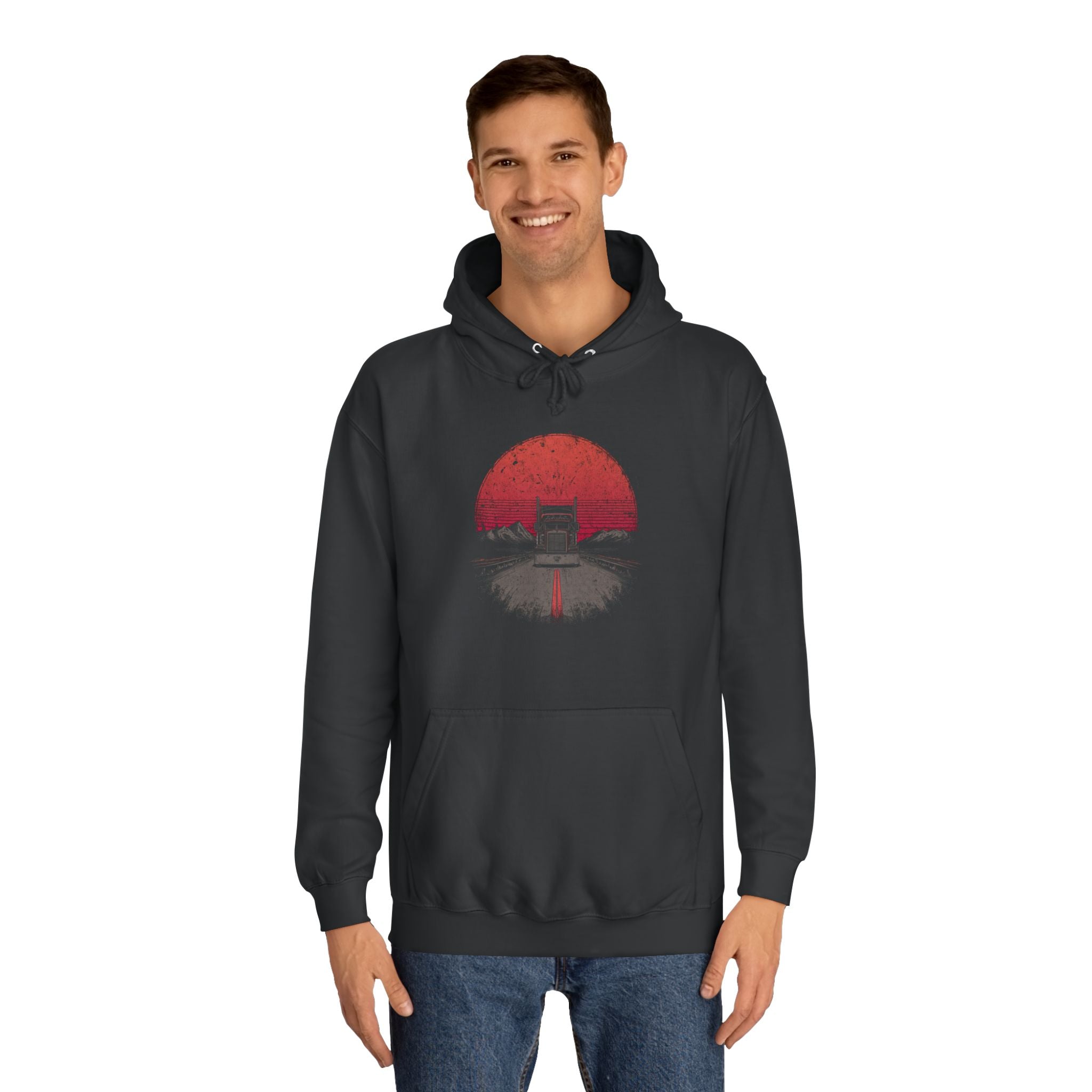 (EU) Hoodie — Vintage Sunset Truck