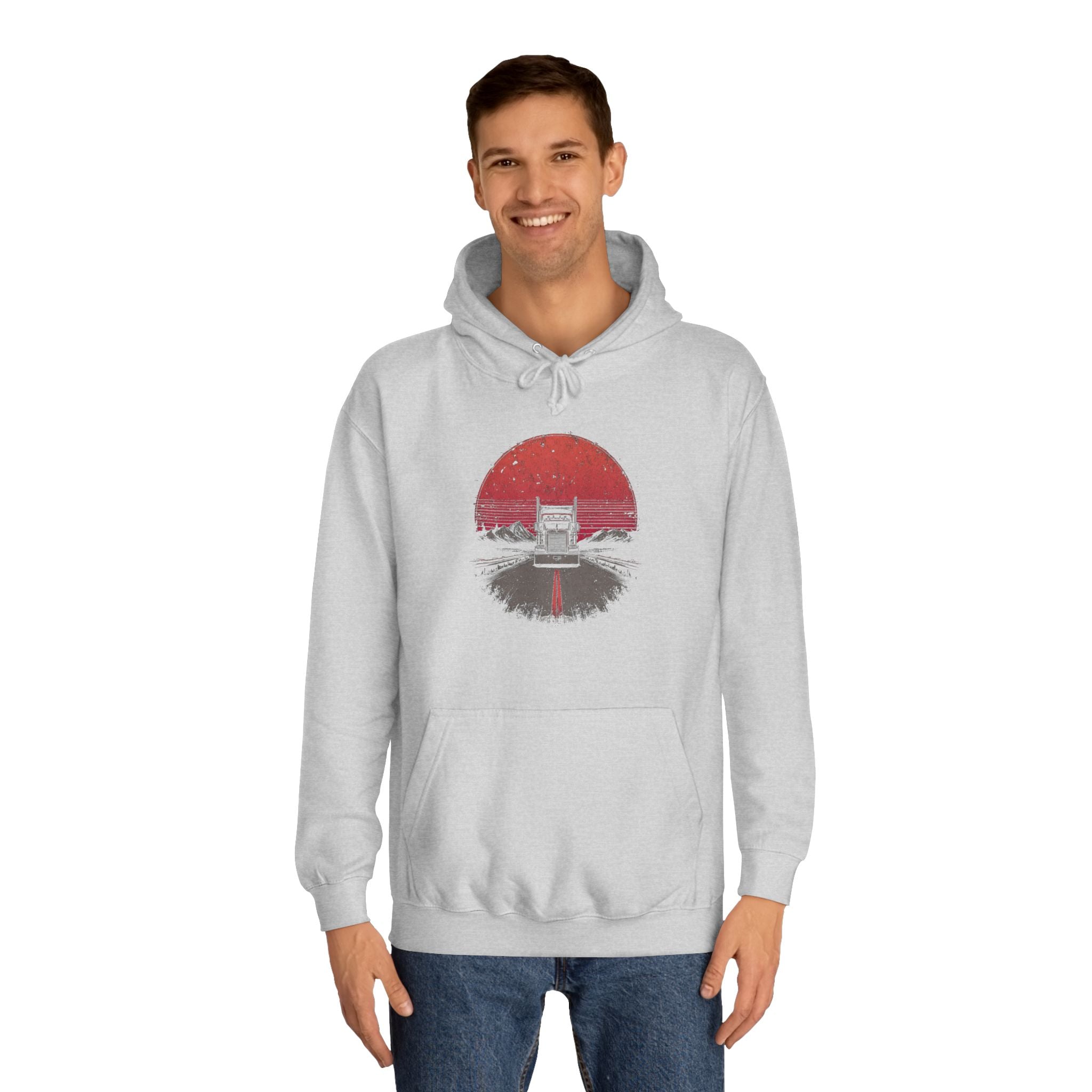 (EU) Hoodie — Vintage Sunset Truck