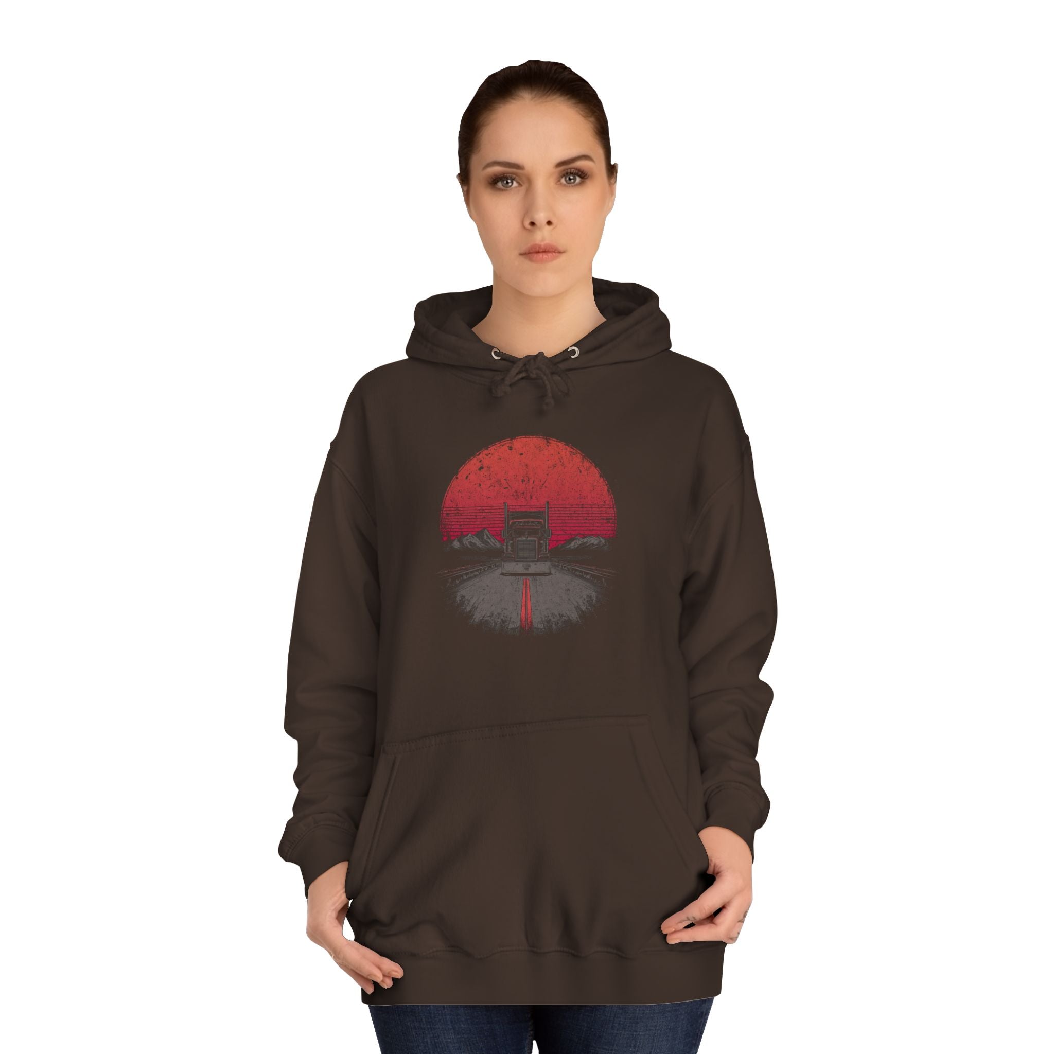 (EU) Hoodie — Vintage Sunset Truck